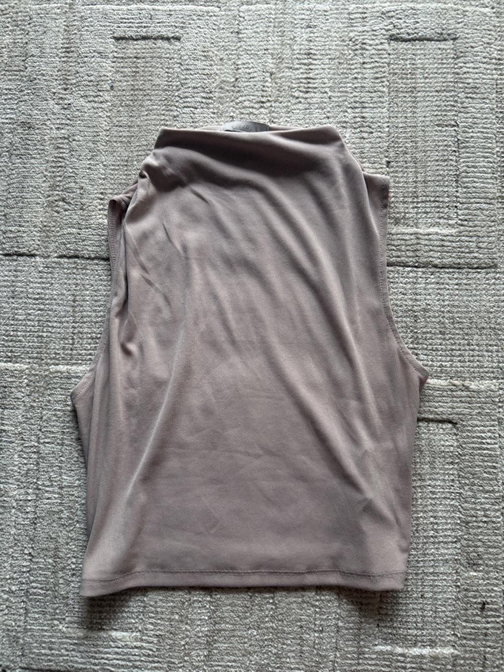 H&M Sleeveless Mock Neck Tank Top - Taupe
